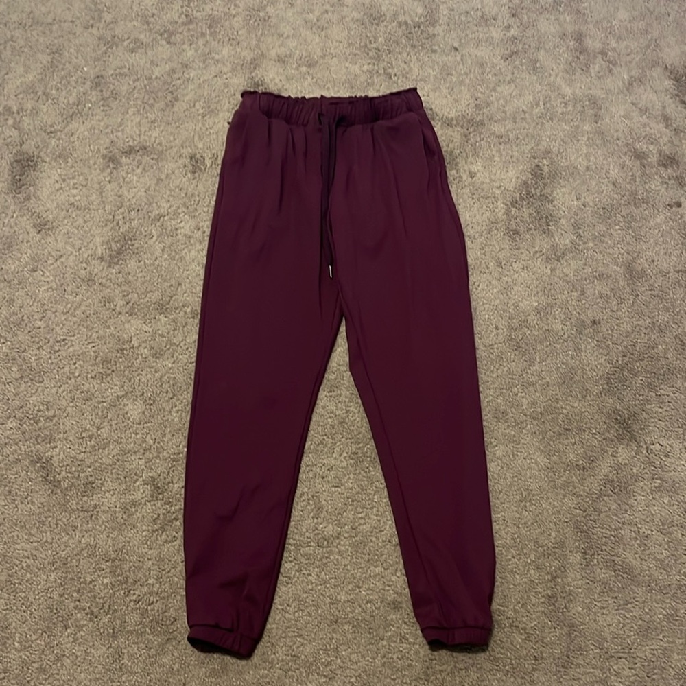 Plum colored joggers fits like a small with pockets